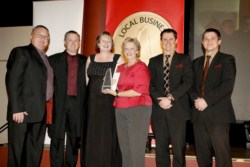 Ian, Todd, Dianne & Lorna Hardy - 2008 Local business awards Winning Outstanding Automotive Services