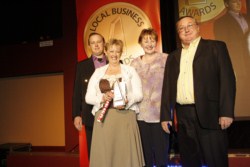 Todd, Lorna, Dianne & Ian Hardy - 2007 Local business awards Winning Outstanding Automotive Services